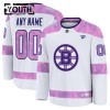 Boston Bruins Trikot Custom Fanatics Hockey Fights Cancer Practice 2024-25 Weiss - Kinder Boston Bruins Trikot Custom Fanatics Hockey Fights Cancer Practice 2024-25 Weiss - Kinder
